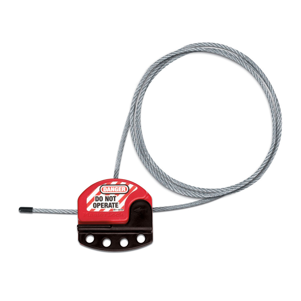 MASTER LOCK S806 ADJUSTABLE CABLE LOCKOUT LENGTH 1.80m x 4mm CABLE DIAMETER - LOTO